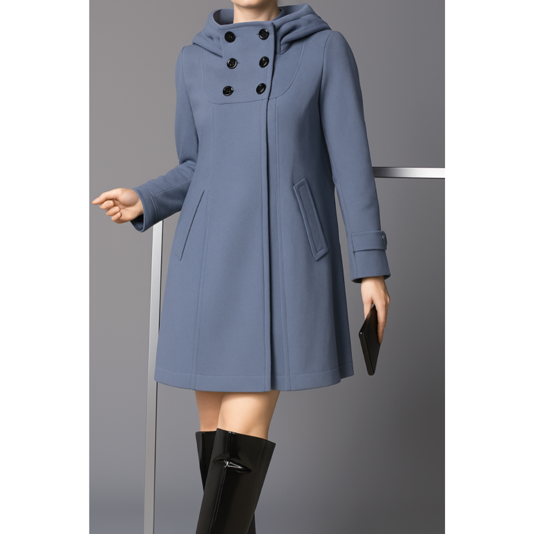 EB | Damen Lange Winter Mantel - Warme