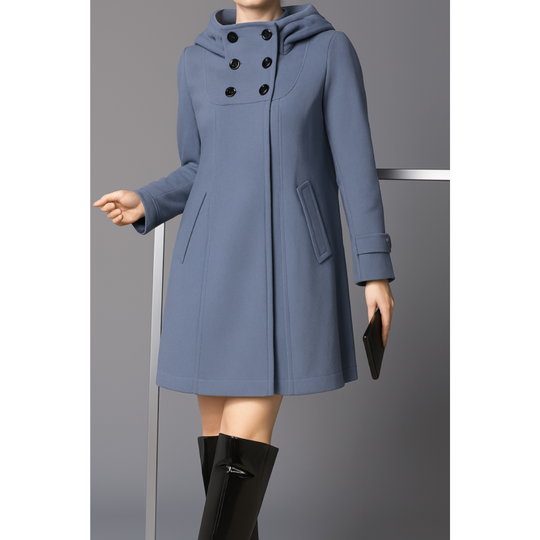 EB | Damen Lange Winter Mantel - Warme