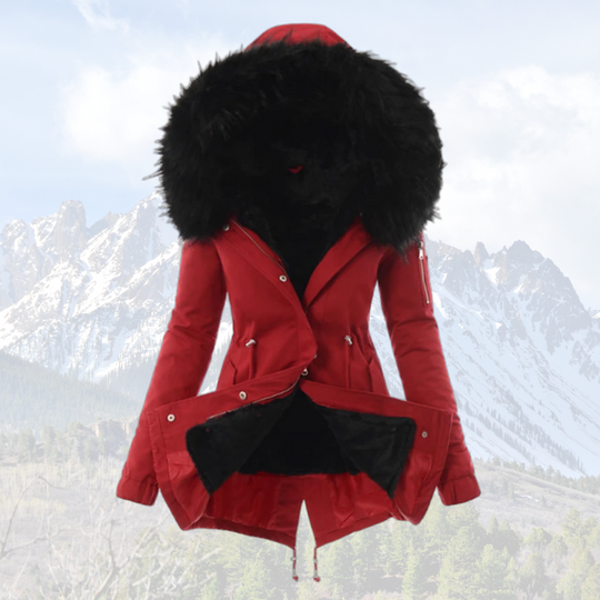 EB | Thermisch Isolierte Winterjacke - Modischer Wintermantel mit Kunstfellkapuze