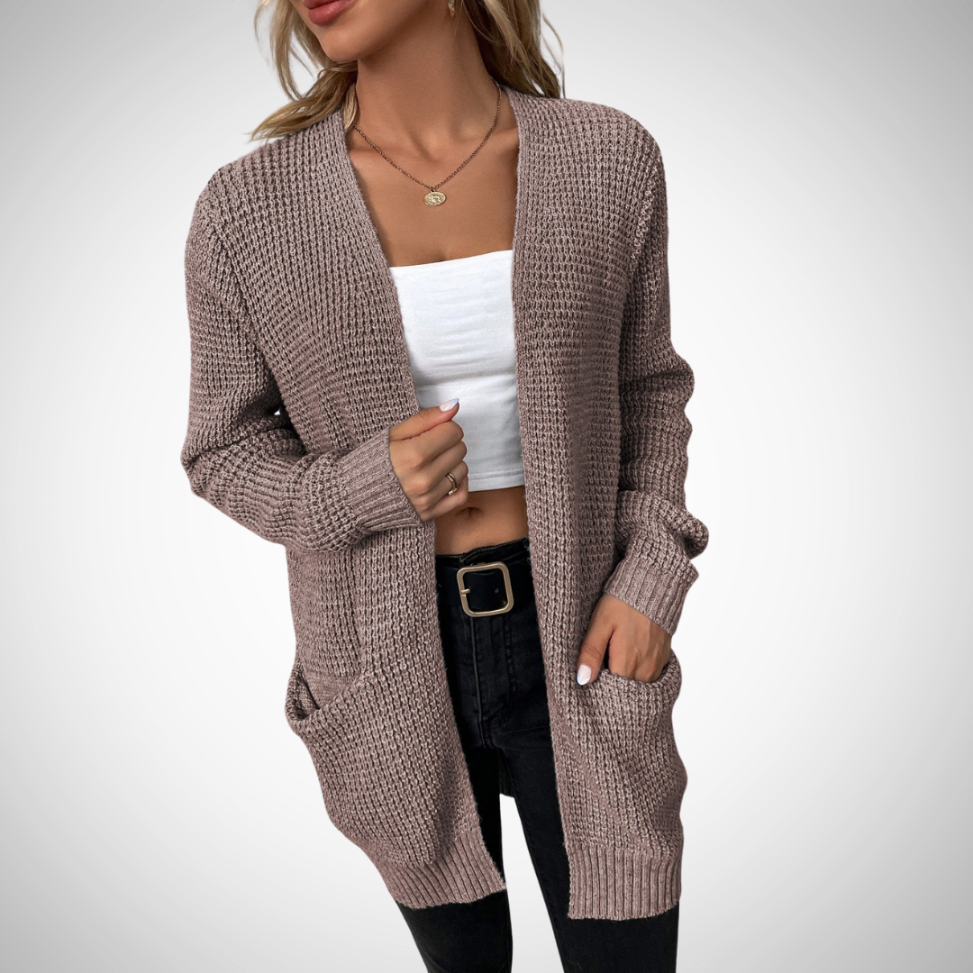 EB | Lässige Strickjacke mit Offenem Design