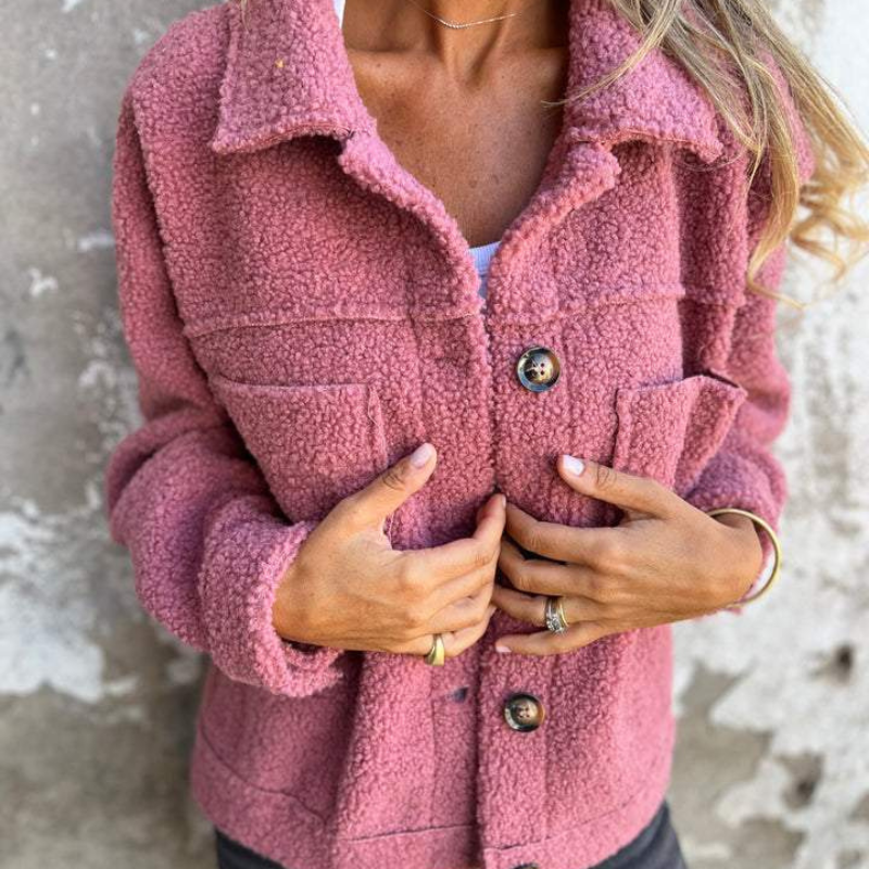 EB | Teddy-jacke mit Knöpfen Weich und Warm Perfekt für Herbst und Winter