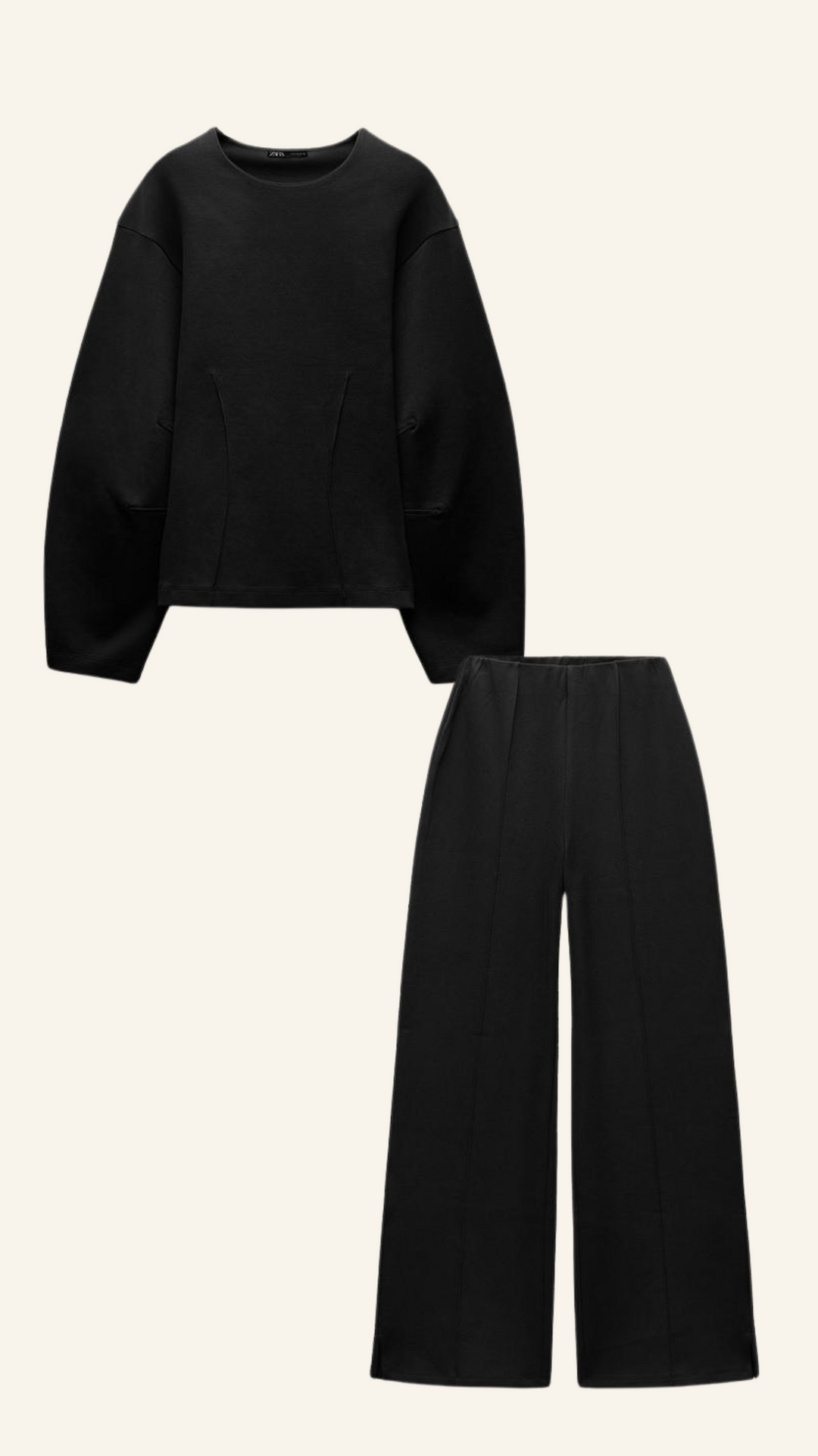 EB | Bequemes Damen Pullover Satz mit Weiten Hosen