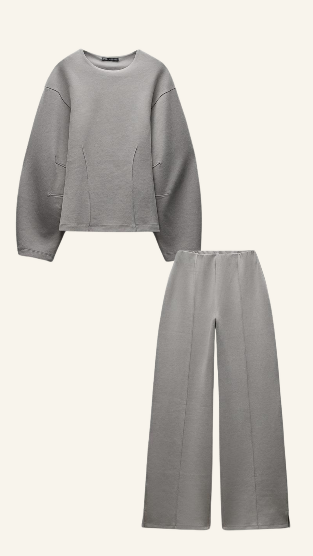 EB | Bequemes Damen Pullover Satz mit Weiten Hosen
