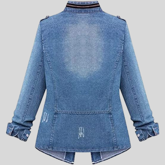 EB | Denimjacke - Lässige Passform - Hüftlänge - Brusttaschen - Knopfverschluss