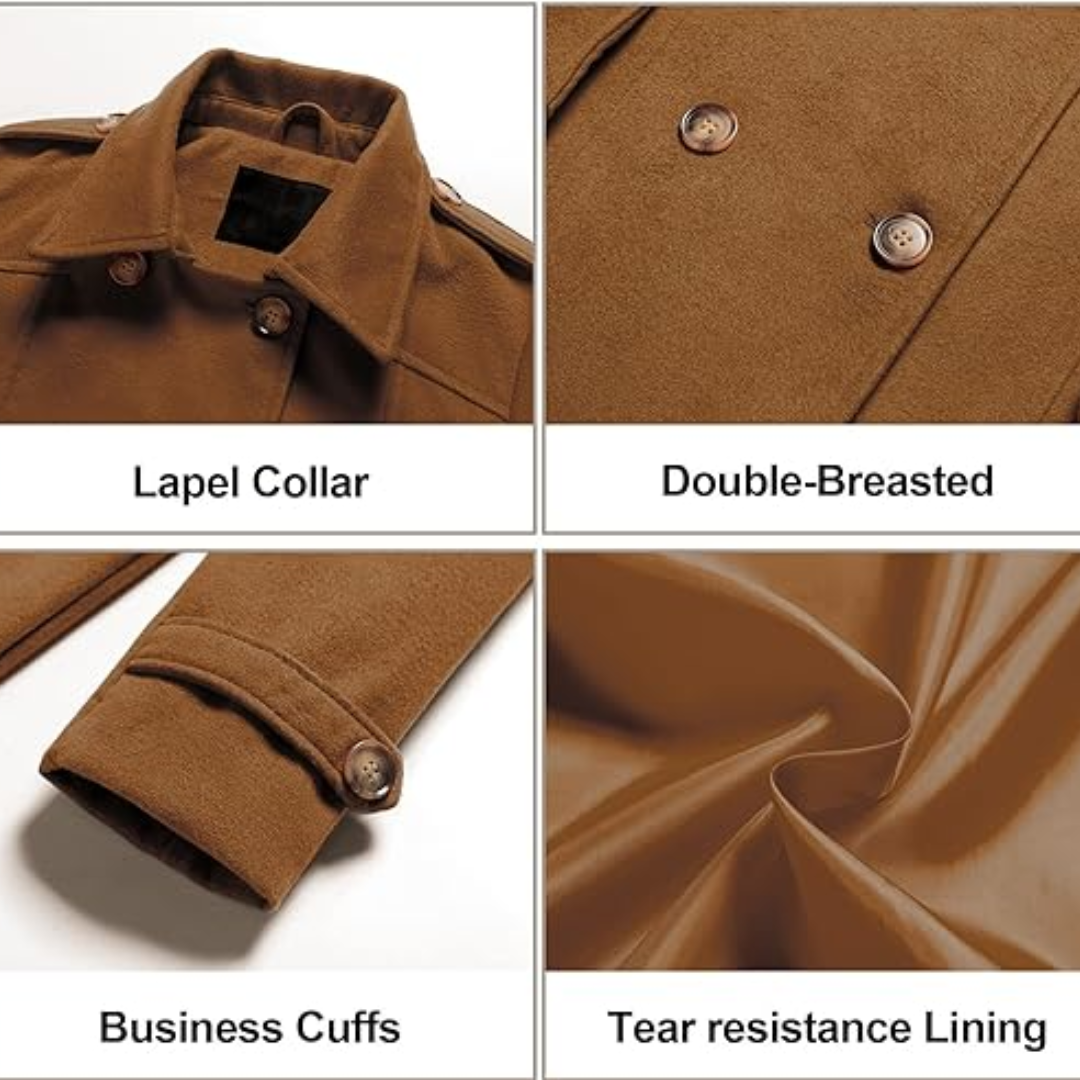 EB | Damen gepolsterter Winter-Trenchcoat mit Kapuze