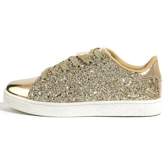Funkelnde Schnür-Fashion-Damen-Sneaker - Xenia EB