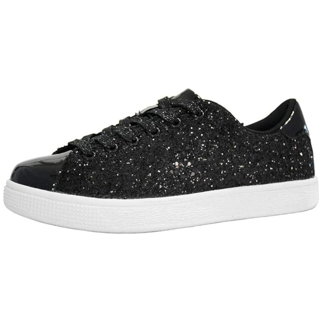 Funkelnde Schnür-Fashion-Damen-Sneaker - Xenia EB