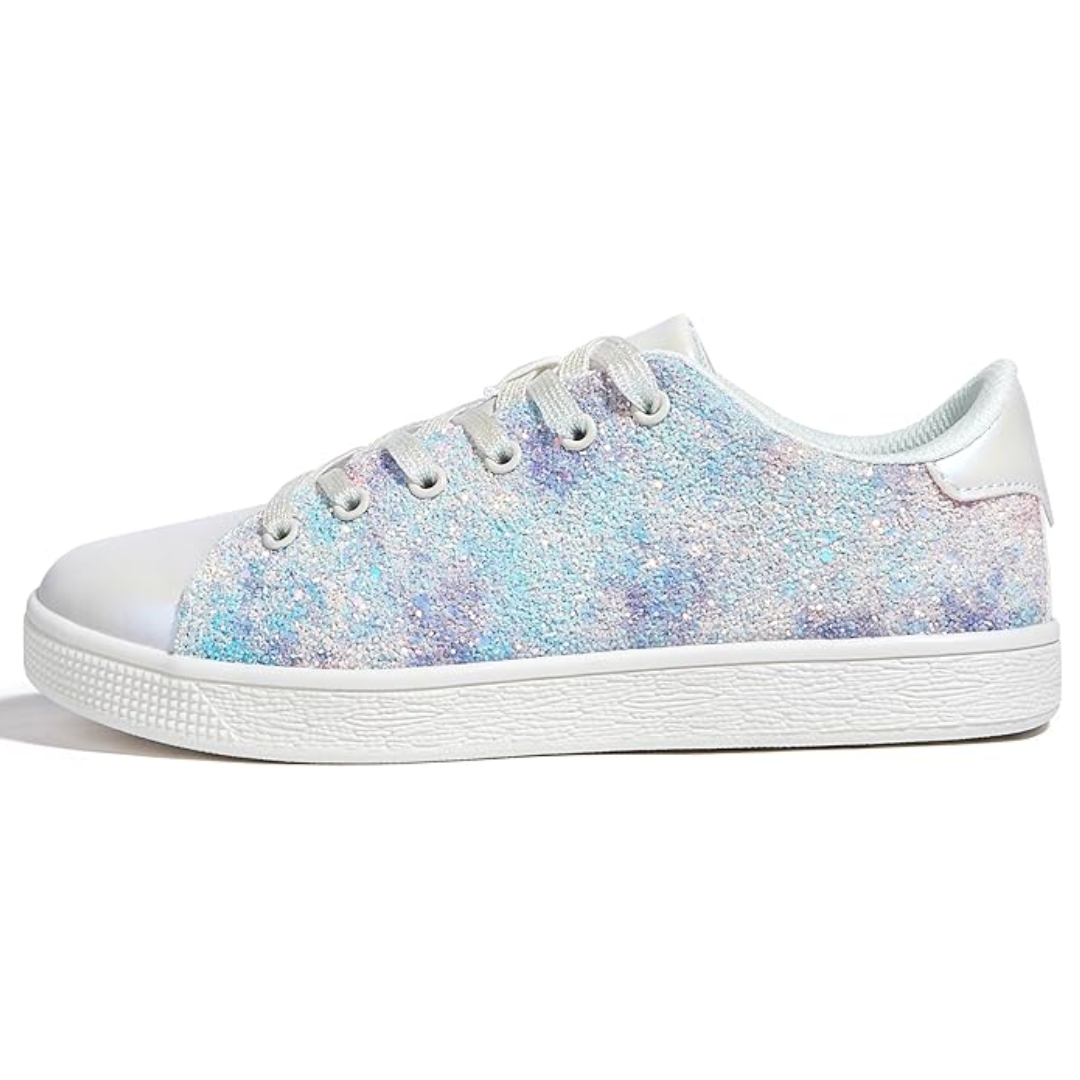 Funkelnde Schnür-Fashion-Damen-Sneaker - Xenia EB