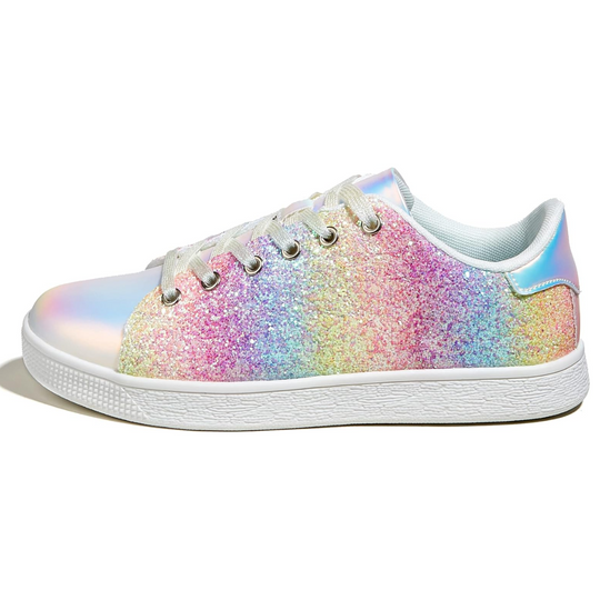 Funkelnde Schnür-Fashion-Damen-Sneaker - Xenia EB