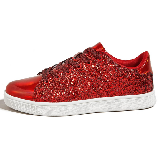 Funkelnde Schnür-Fashion-Damen-Sneaker - Xenia EB