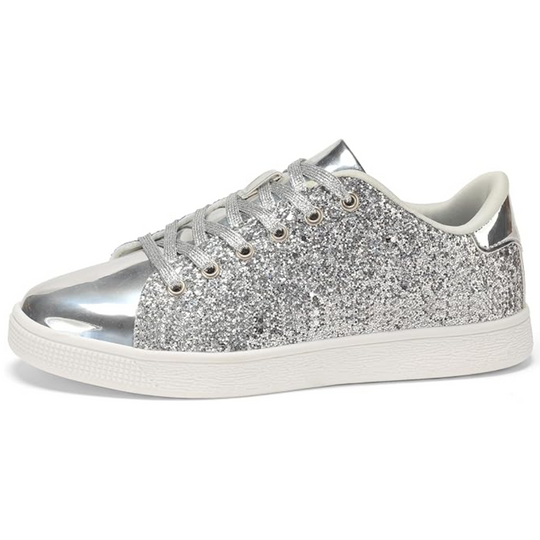 Funkelnde Schnür-Fashion-Damen-Sneaker - Xenia EB