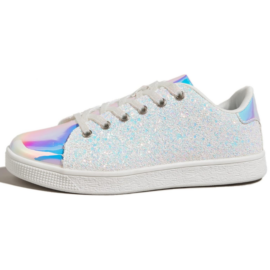 Funkelnde Schnür-Fashion-Damen-Sneaker - Xenia EB
