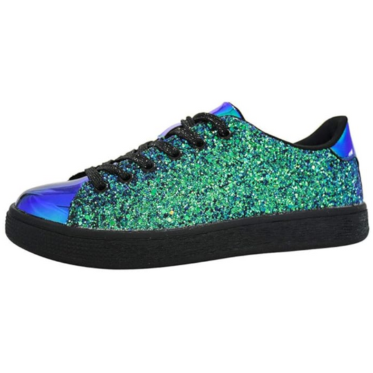 Funkelnde Schnür-Fashion-Damen-Sneaker - Xenia EB