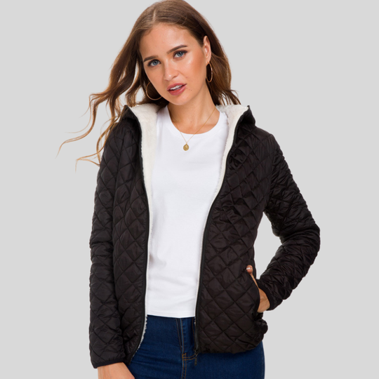 EB | Gepolsterte Jacke - Diamantmuster Steppung - Maßgeschneidert mit Reißverschluss und Taschen