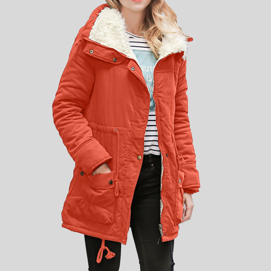 EB | Parka-Jacke - Gefüttert mit Fellbesatz - Verstellbare Taille - Winddicht und Warm