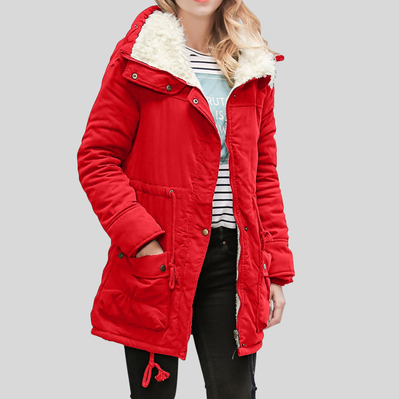 EB | Parka-Jacke - Gefüttert mit Fellbesatz - Verstellbare Taille - Winddicht und Warm