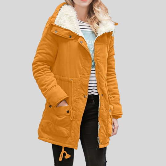 EB | Parka-Jacke - Gefüttert mit Fellbesatz - Verstellbare Taille - Winddicht und Warm