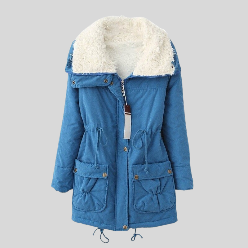 EB | Parka-Jacke - Gefüttert mit Fellbesatz - Verstellbare Taille - Winddicht und Warm