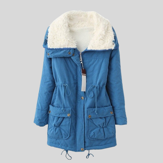 EB | Parka-Jacke - Gefüttert mit Fellbesatz - Verstellbare Taille - Winddicht und Warm