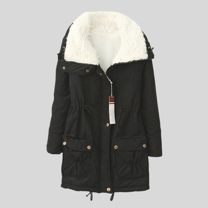 EB | Parka-Jacke - Gefüttert mit Fellbesatz - Verstellbare Taille - Winddicht und Warm