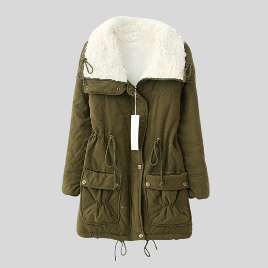 EB | Parka-Jacke - Gefüttert mit Fellbesatz - Verstellbare Taille - Winddicht und Warm