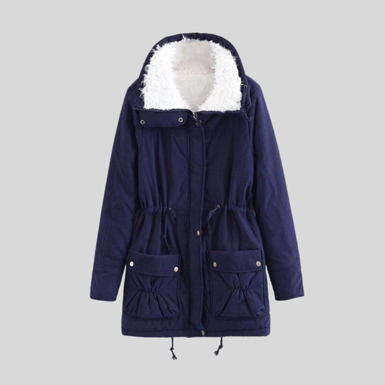 EB | Parka-Jacke - Gefüttert mit Fellbesatz - Verstellbare Taille - Winddicht und Warm