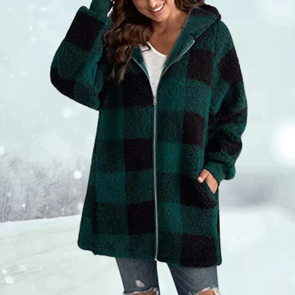 Kariertes Winterjacke