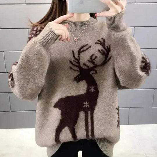 EB | Sweater - Bequemer Weihnachts-Pullover mit Rentier