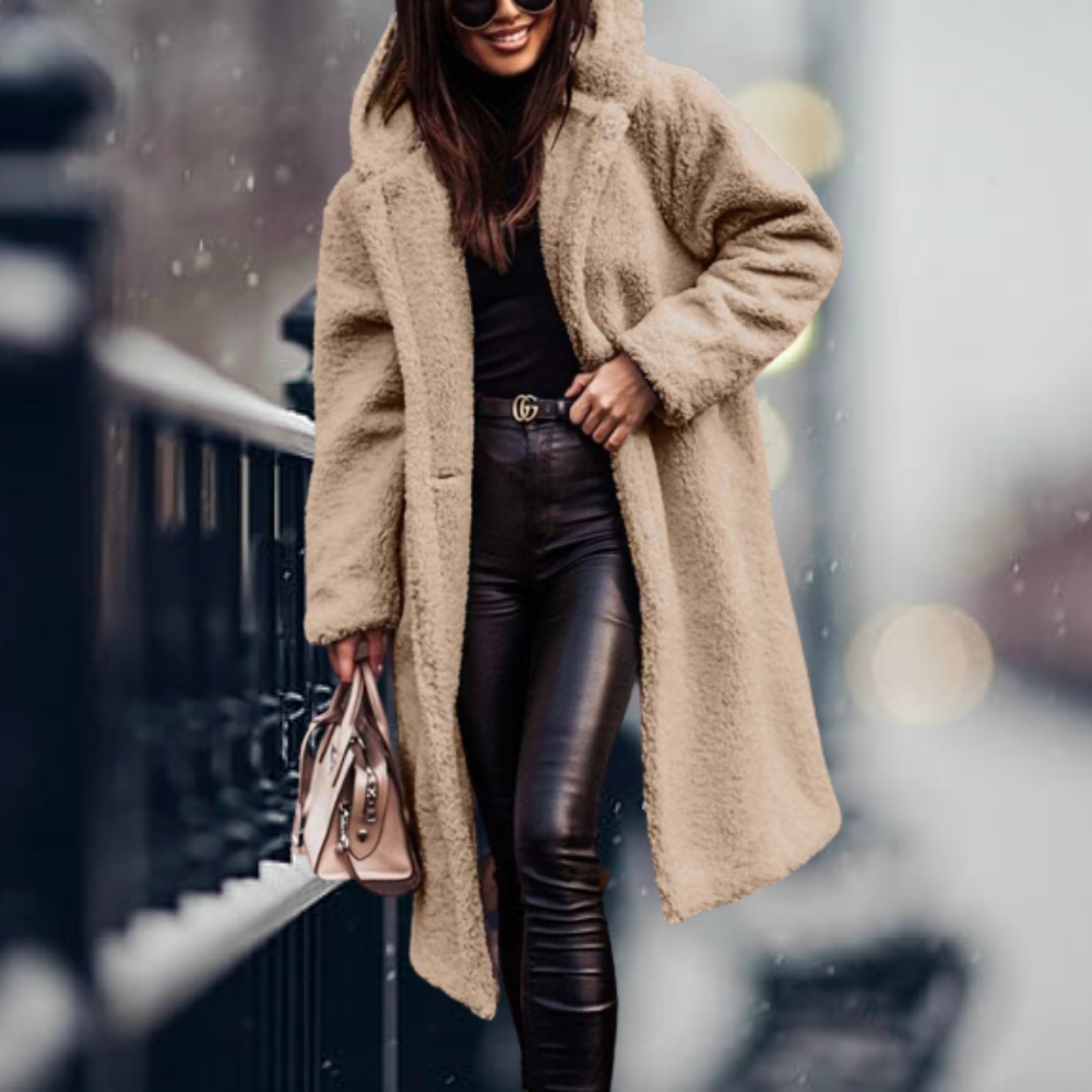 EB | Lang mit Kapuze und Overzise-Schnitt für Frauen Ideal für Den Winter
