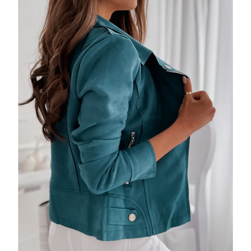 EB | Stilet Moto Jacke Imitiertes Wildleder Trendy und Komfortabel