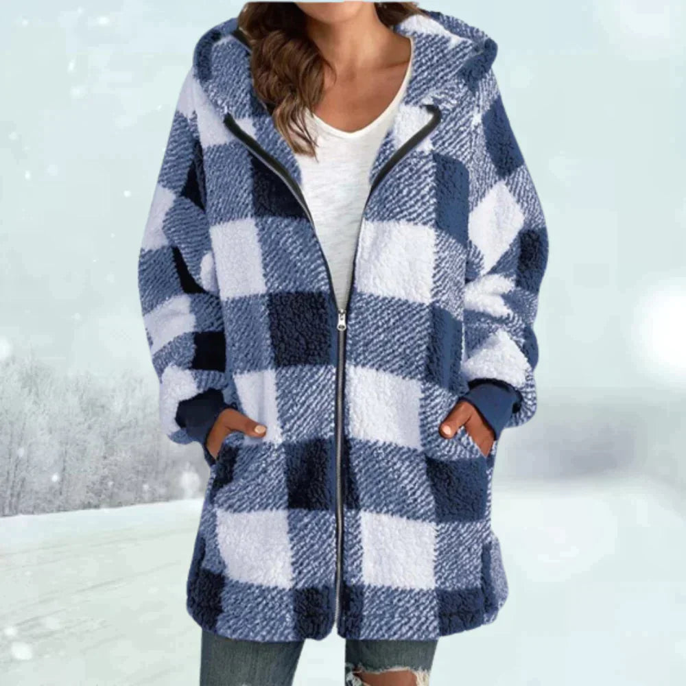 Kariertes Winterjacke