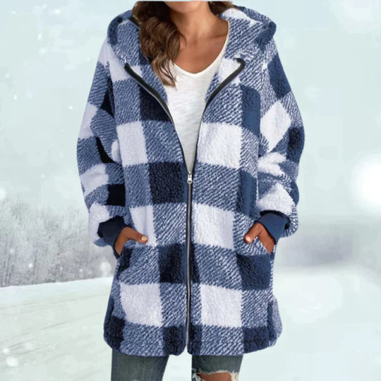 Kariertes Winterjacke