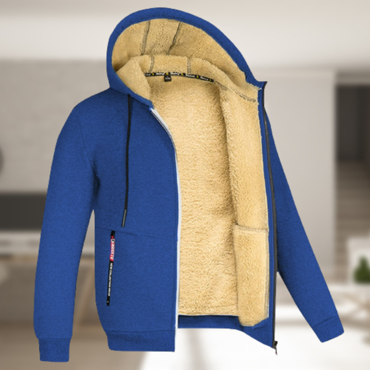EB | Lässige Herren Winterjacke mit Kapuze und Fleece