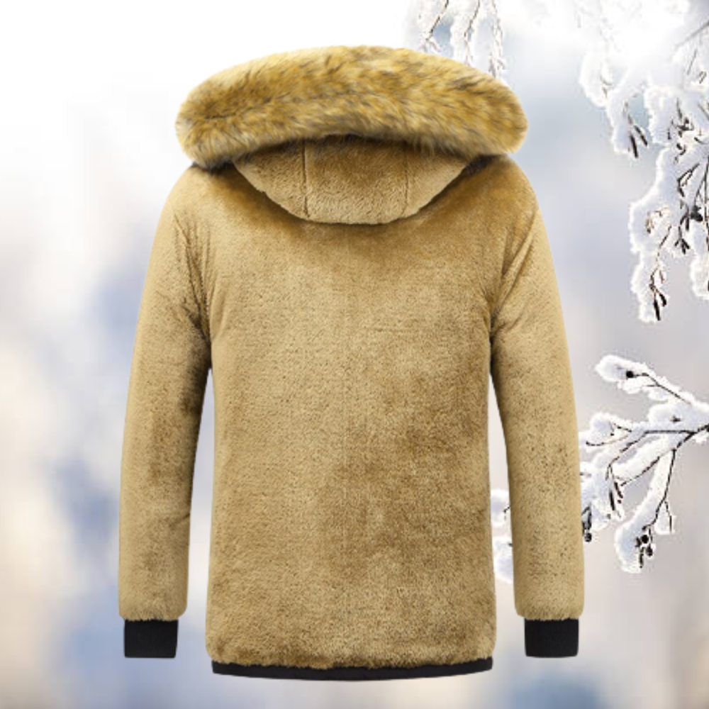 EB | Parka Windbreaker mit Kapuze aus Kunstfell
