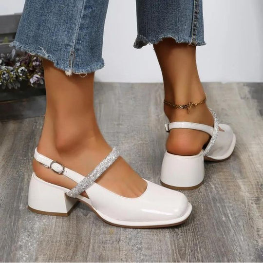 Glitzernde WeißlackPumps EB