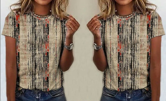 EB | Casual Vintage Bedrucktes T-Shirt