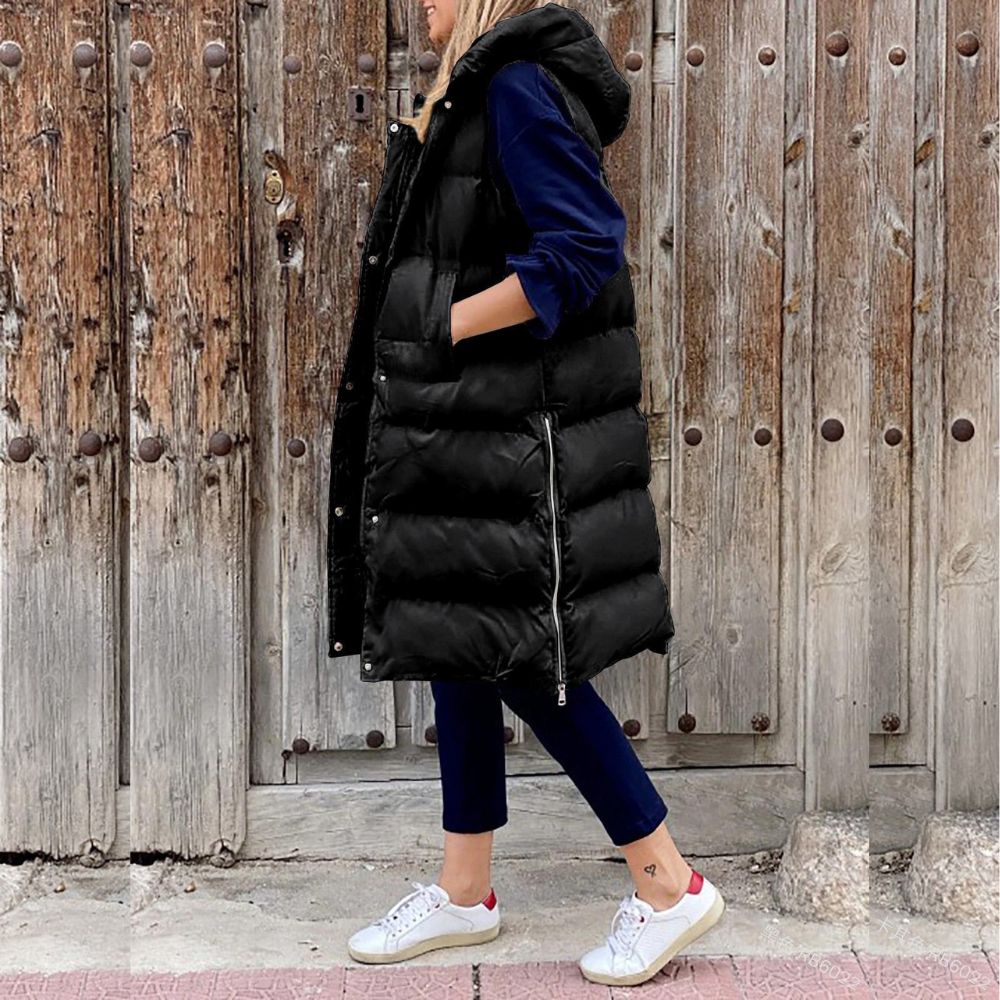 EB | Lange Modische Jacke mit Kapuze