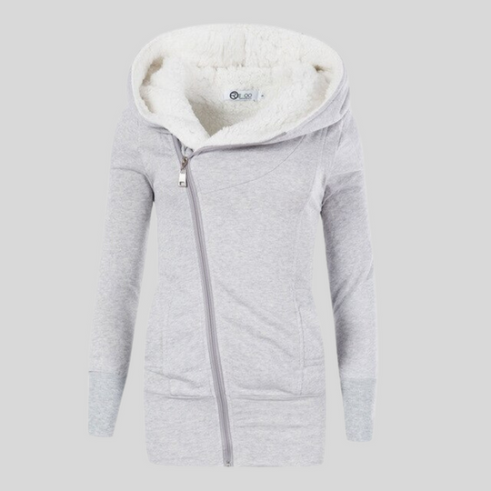 EB | Winter Kapuzenjacke mit Schrägem Reißverschluss