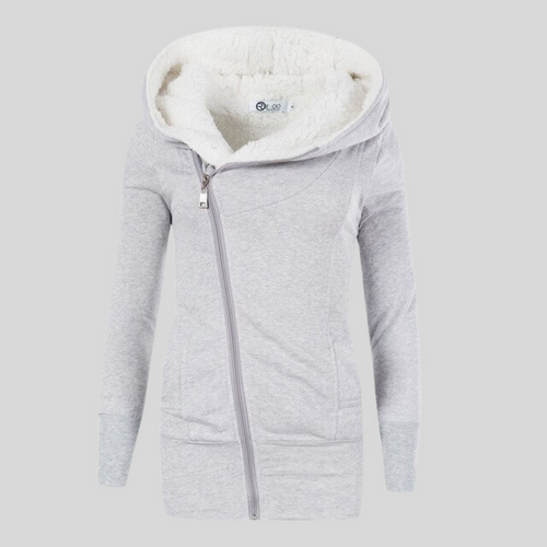 EB | Winter Kapuzenjacke mit Schrägem Reißverschluss
