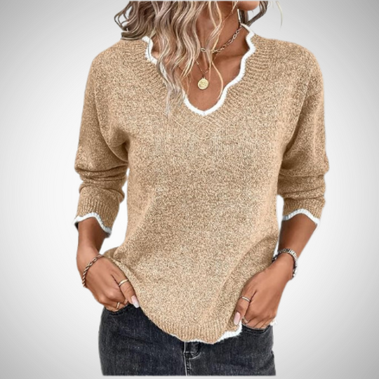 EB | Stylischer Strickpullover mit V-Ausschnitt