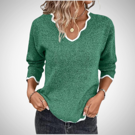 EB | Stylischer Strickpullover mit V-Ausschnitt