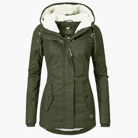EB | Winterjacke Sherpa-Hoodie - Modischer Parka für Kalte Tage, Figurbetonter Schnitt, Perfekter Alltagsbegleiter