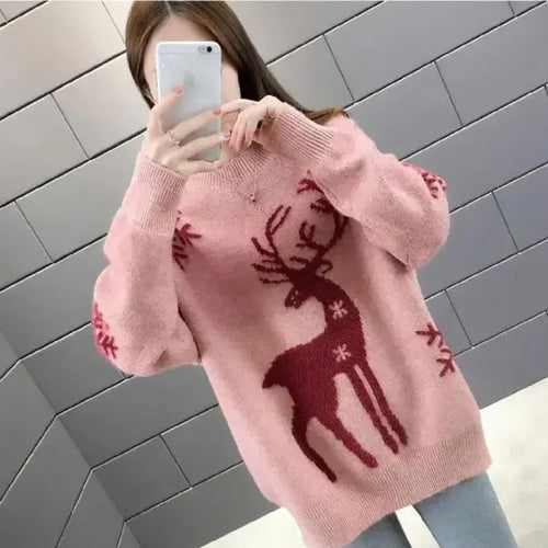 EB | Sweater - Bequemer Weihnachts-Pullover mit Rentier