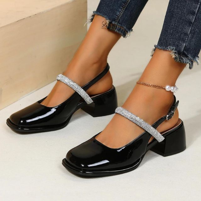 Glitzernde WeißlackPumps EB
