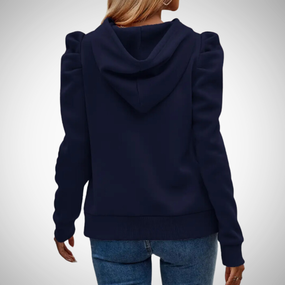 EB | Puff Ärmel Baumwoll Kapuzenpullover