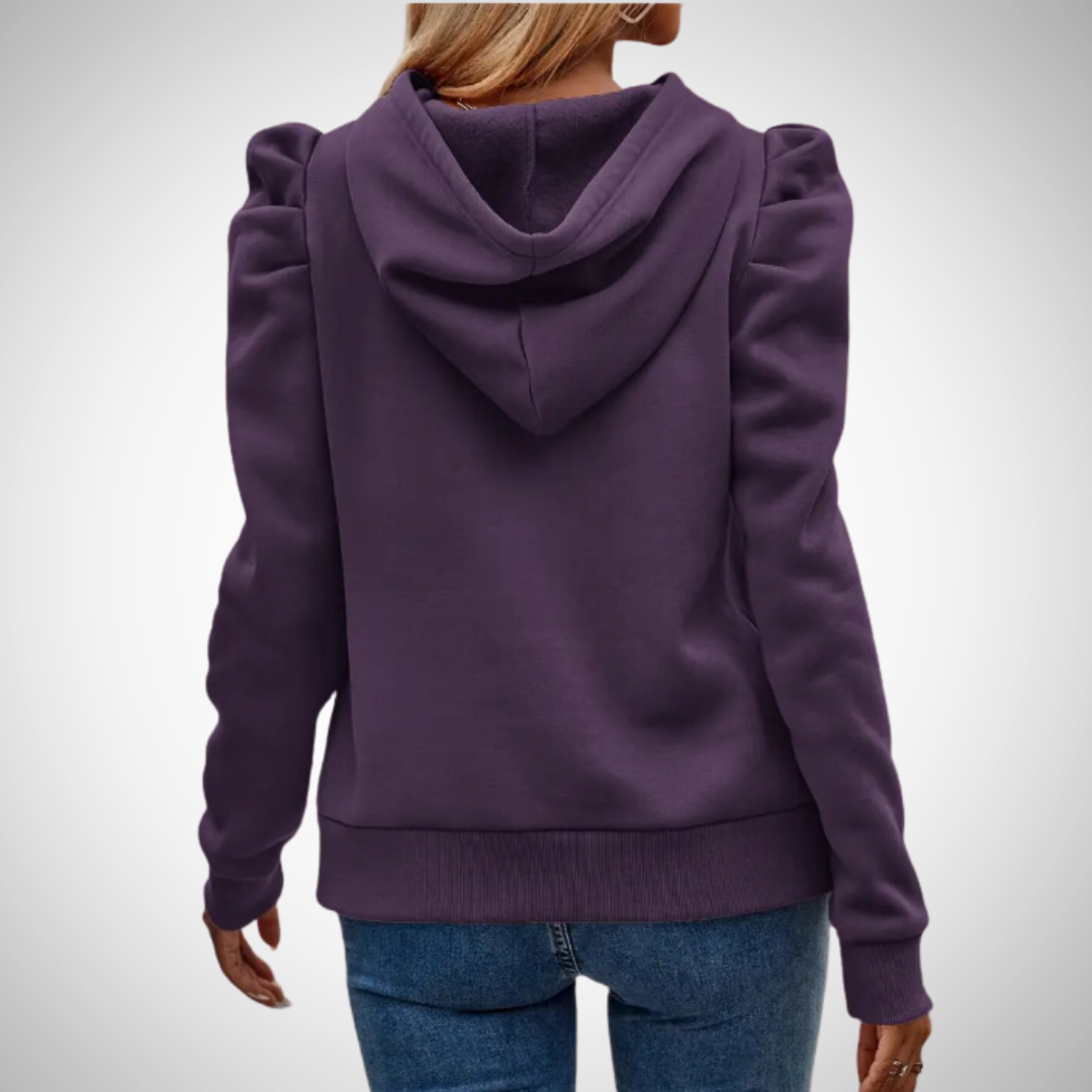 EB | Puff Ärmel Baumwoll Kapuzenpullover