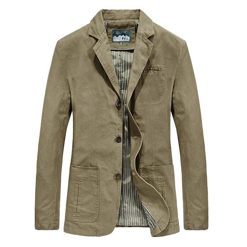 EB | Herren Blazer Jacke - Mit aufgesetzten Taschen und Drei-Knopf-Verschluss