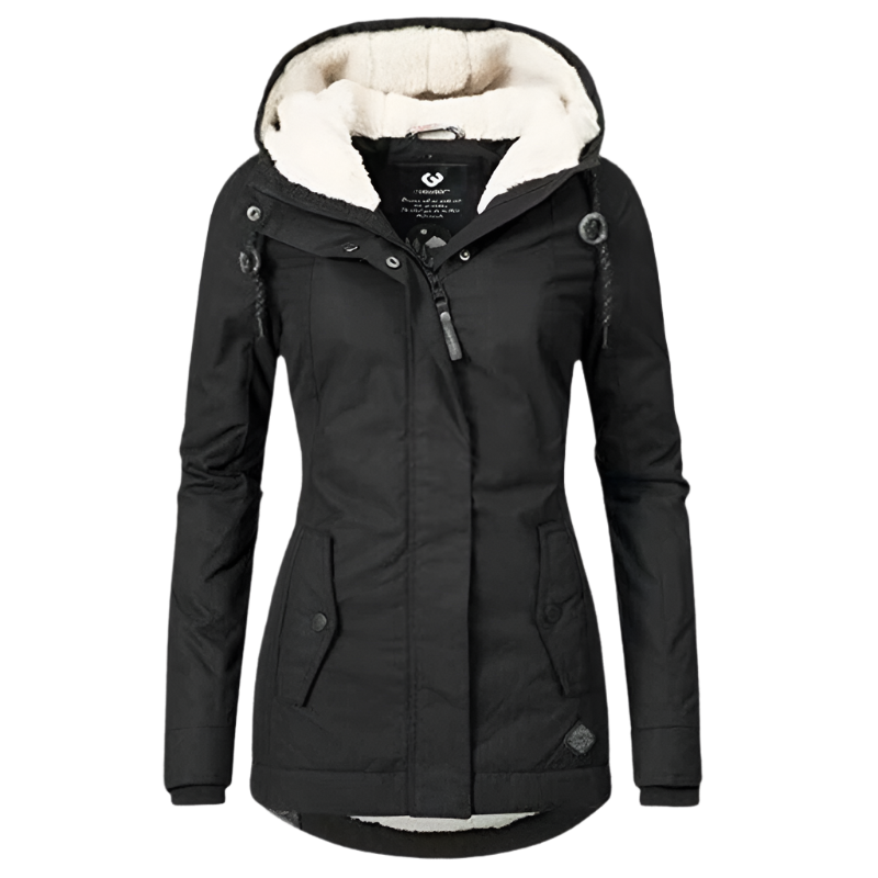EB | Winterjacke mit Kapuze für Damen - gestepptes Winterjacke