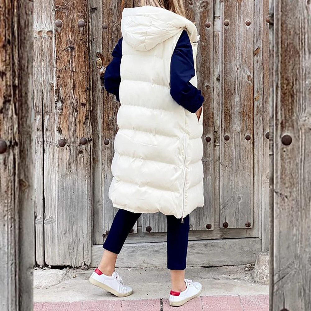 EB | Lange Modische Jacke mit Kapuze