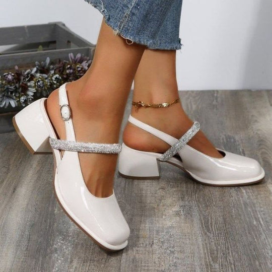 Glitzernde WeißlackPumps EB